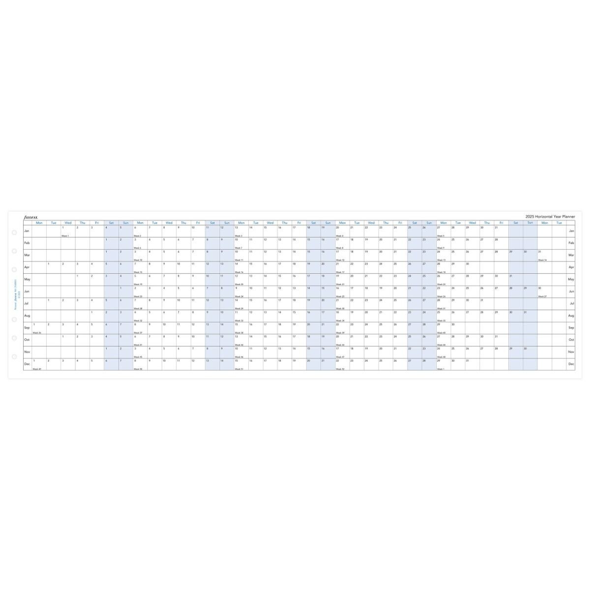 Filofax Personal Year Planner 2025 Horizontal 3