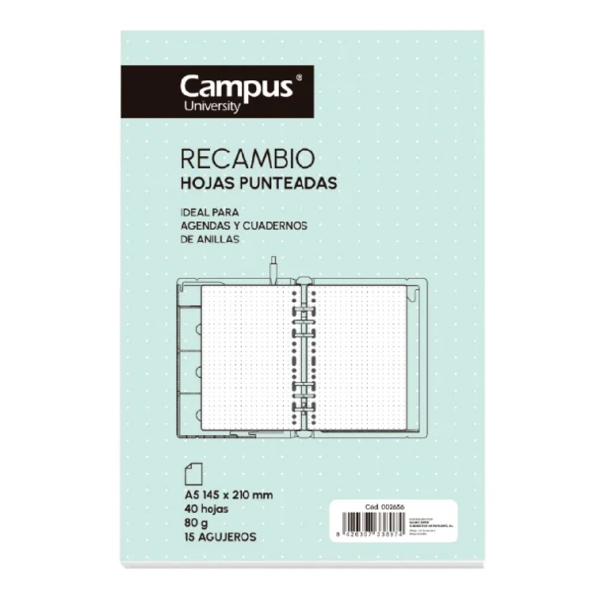 Imagem 0 de Recarga de Folhas Perfuradas A5 40H 80G 15