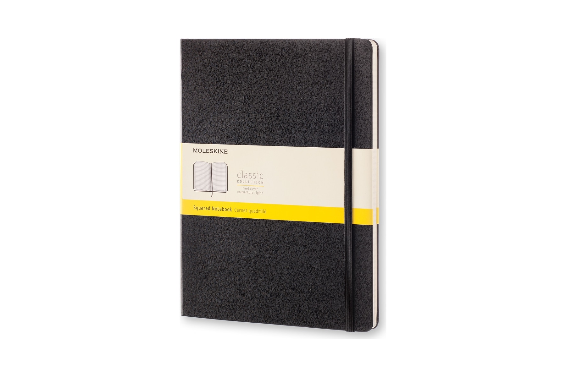 Caderno Moleskine extralarge preto aos quadrados Preto-1