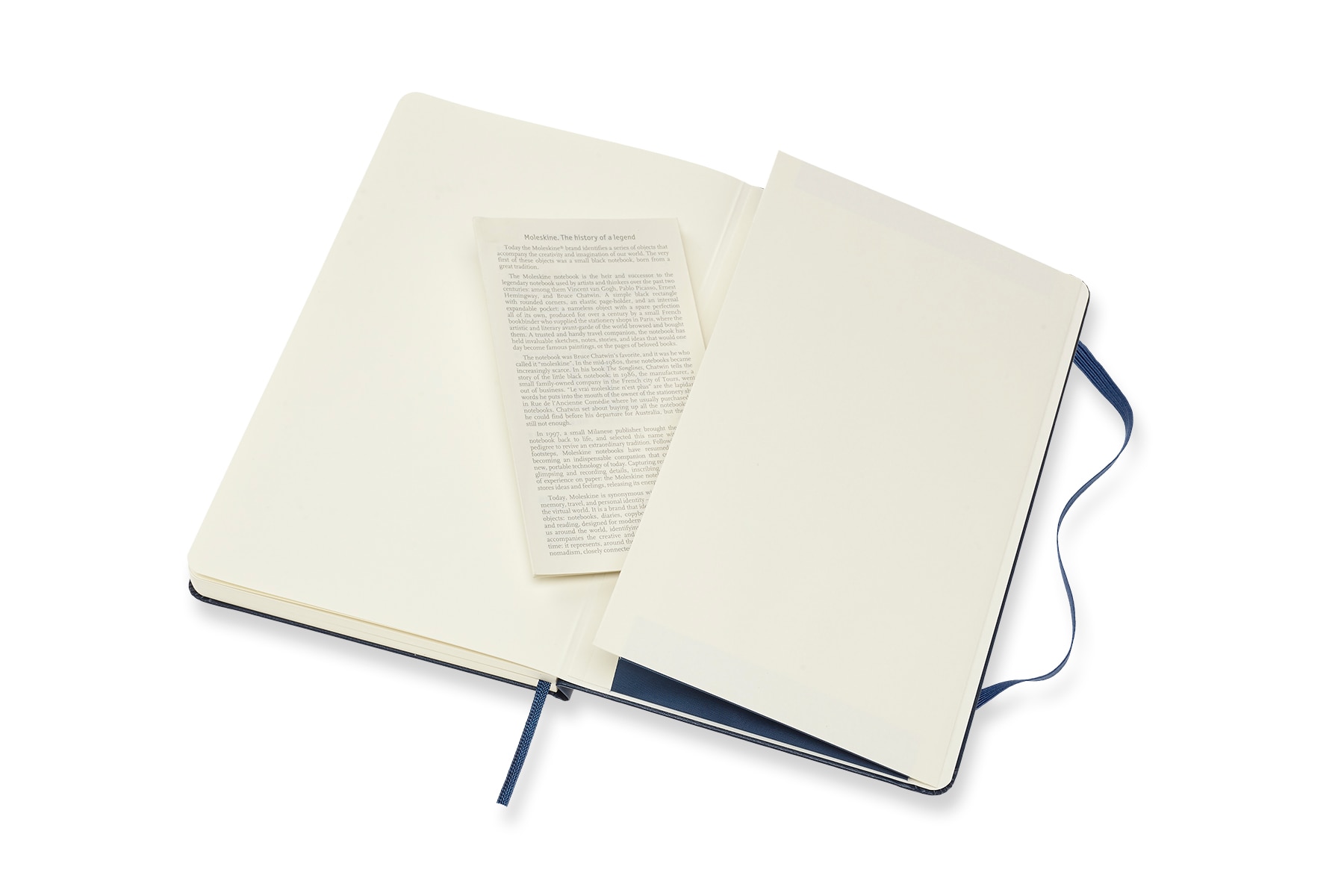 Caderno de Esboços Folhas Lisas Moleskine Azul Azul-2