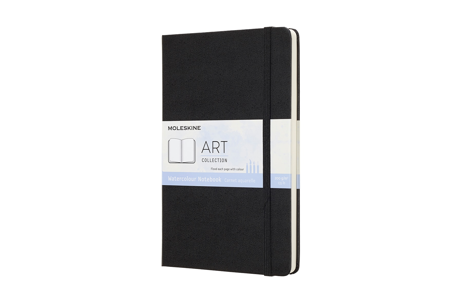 Caderno de Aguarela Moleskine Preto Preto-1