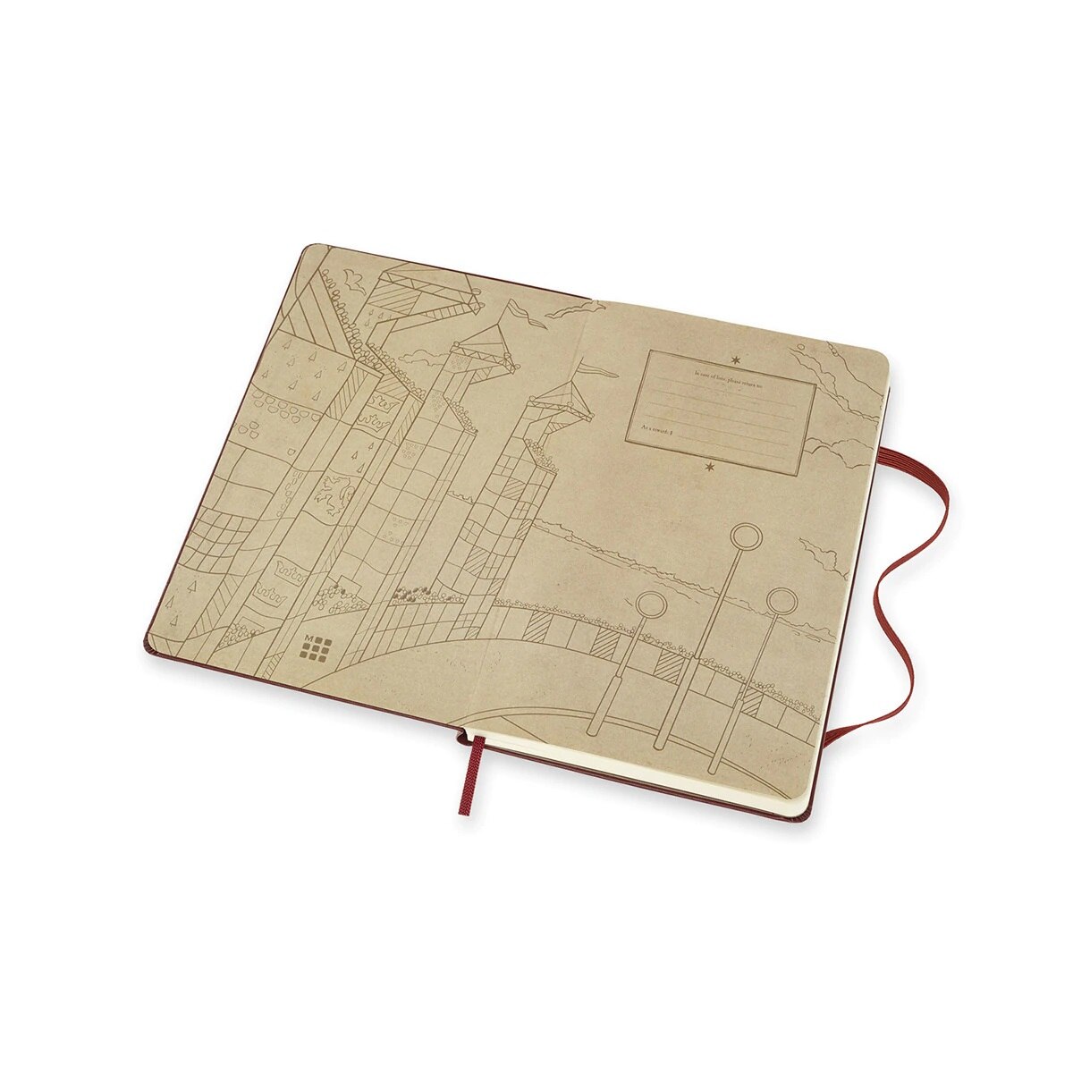 Caderno Large Folhas de linhas Edição Limitada Harry Potter "Quidditch" grená Grená-3