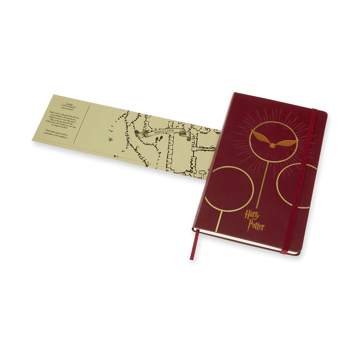 Caderno Large Folhas de linhas Edição Limitada Harry Potter "Quidditch" grená Grená-4