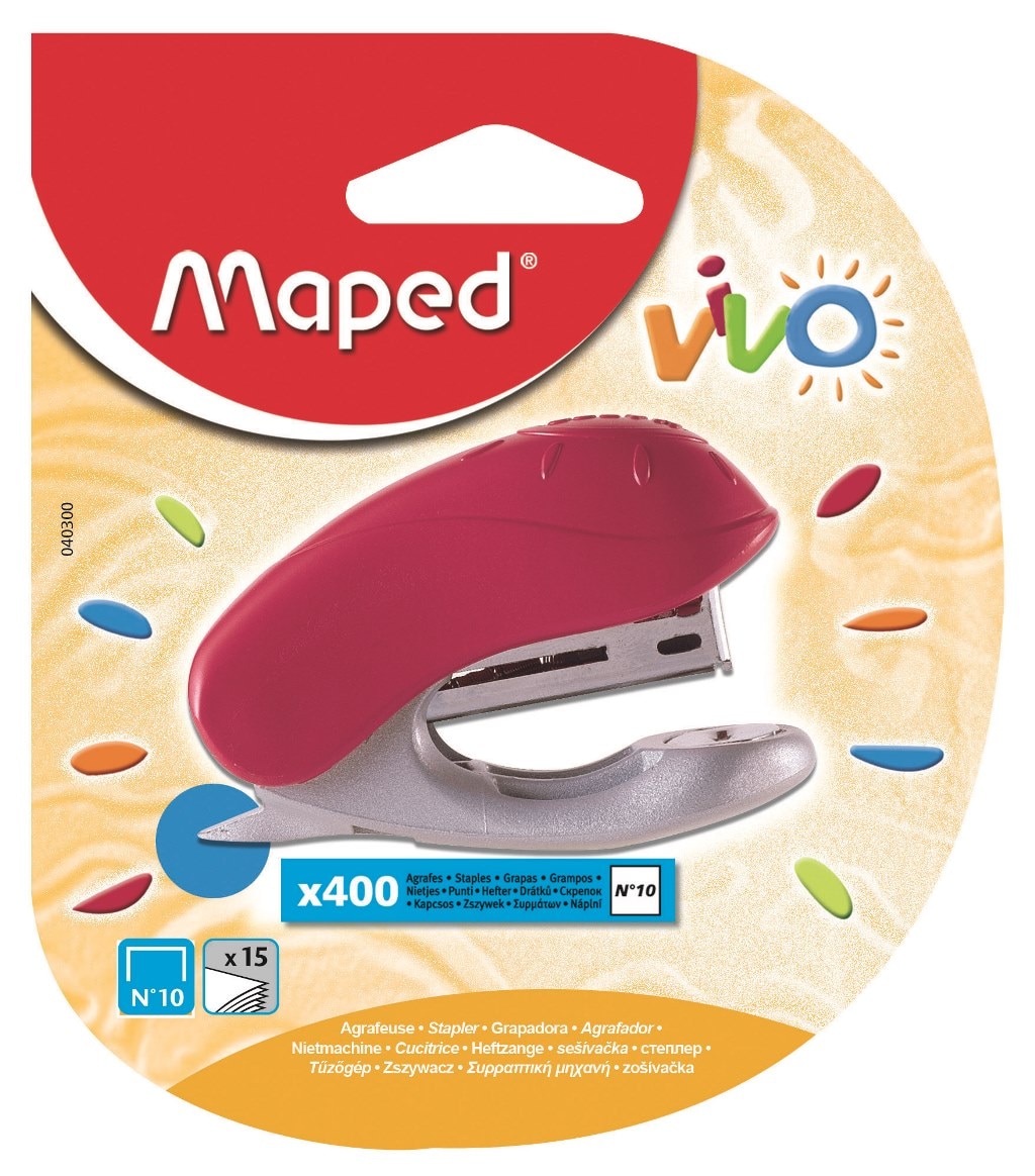Imagem 0 de Agrafador Mini Vivo Nº 10 + 400 Agrafos Maped