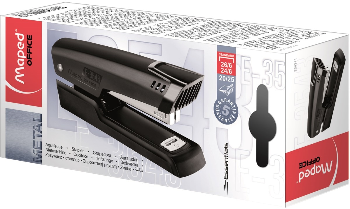 Imagem 0 de Agrafador Maped Half Strip Essentials Metal - Preto