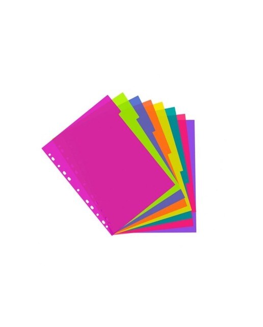 Imagem 0 de Conjunto de 8 Separadores A4 em PP Plus Office Multicolor