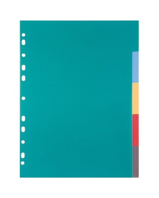 Imagem 0 de Conjunto de 5 Separadores A4 Numerados Multicolor