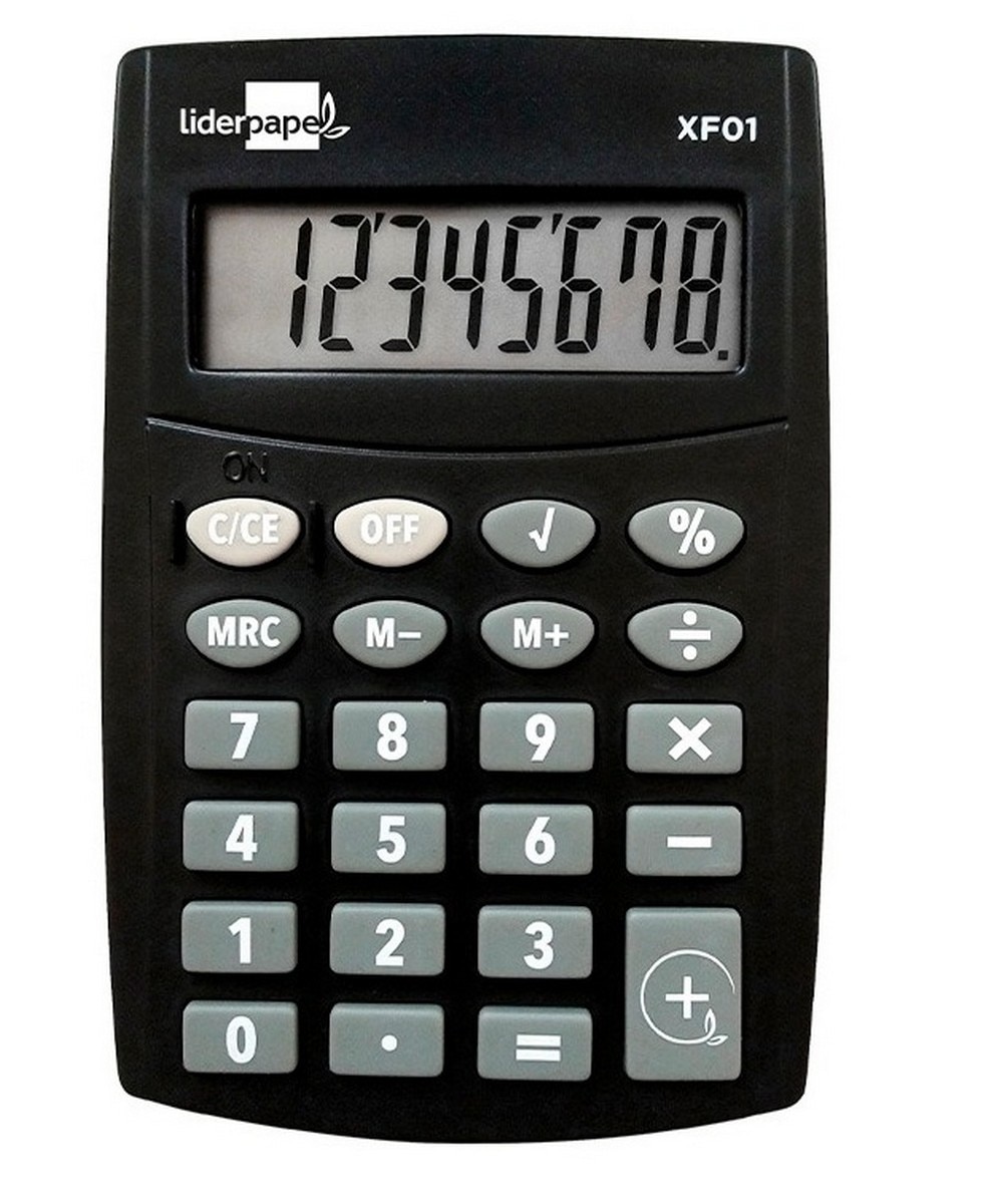 Imagem 0 de Calculadora de Bolso 8 Digitos Pilhas Preto