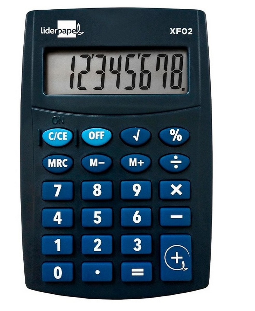 Calculadora de Bolso 8 Digitos Pilhas Azul 1