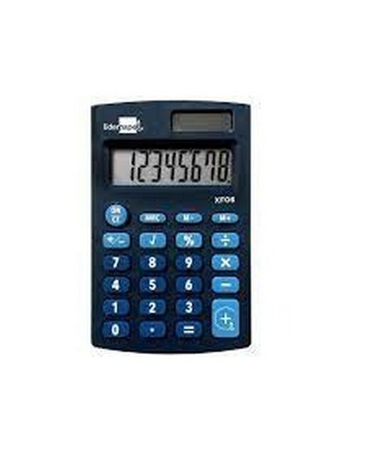 Calculadora de Bolso 8 Digitos Solar e Pilhas Azul 1