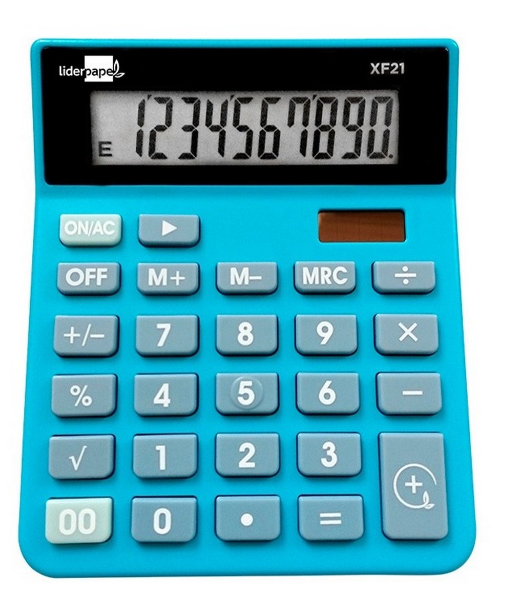 Imagem 0 de Calculadora de Secretária 10 Digitos Solar e Pilhas Azul