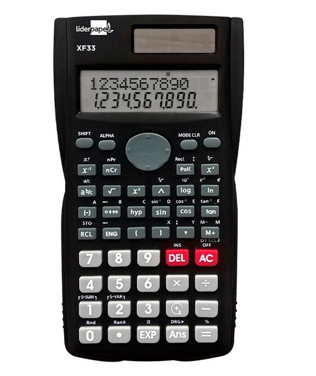 Calculadora Cientifica 12 Digitos Solar e Pilhas Preta 1