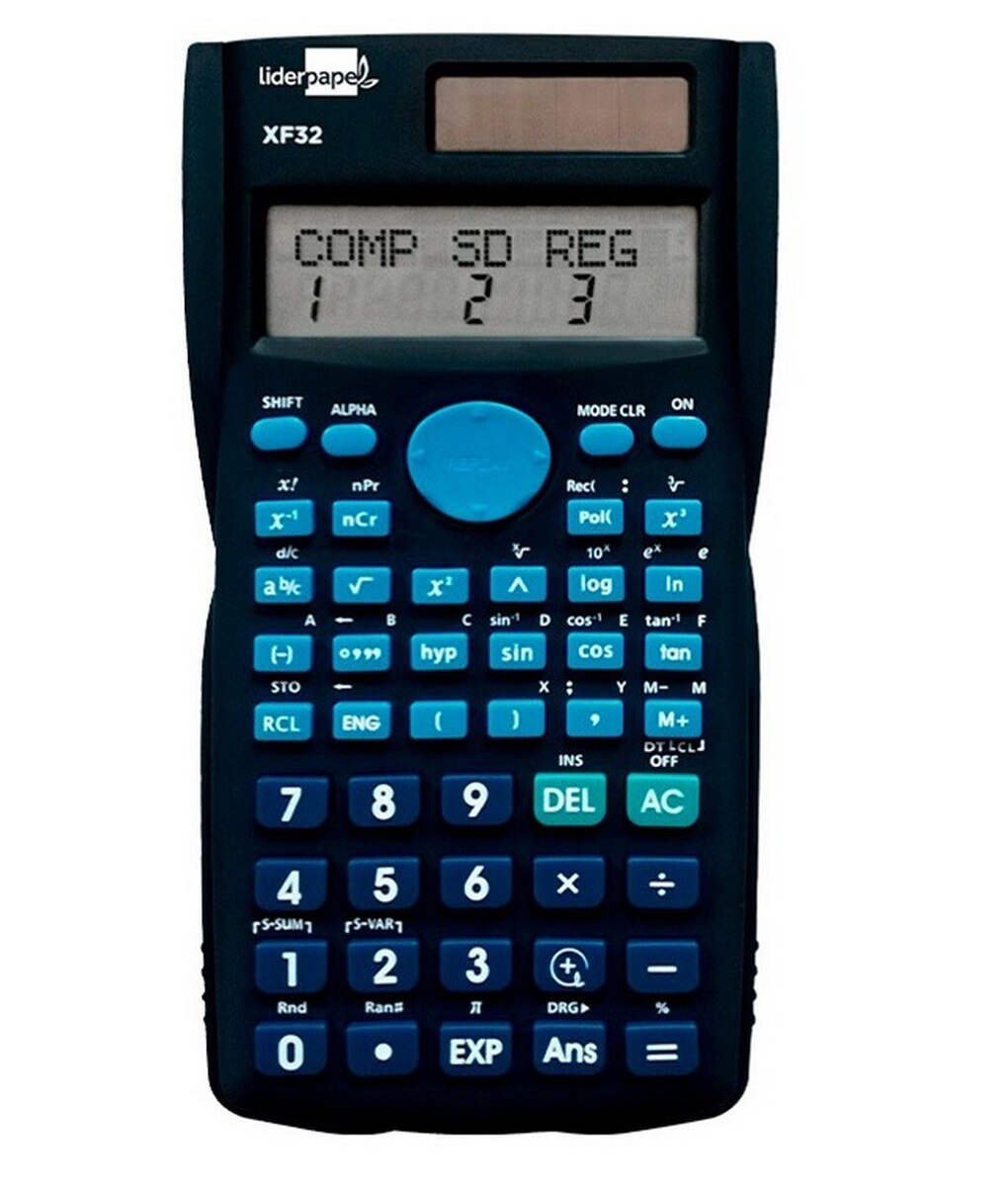 Calculadora Cientifica 12 Digitos Solar e Pilhas Azul 1