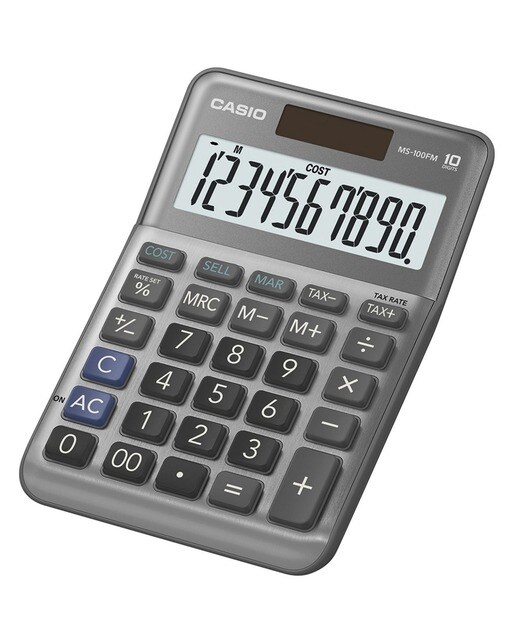 Calculadora Escritorio Calculadora básica cinza Casio MS-100FM 1