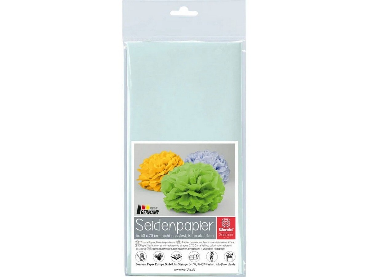 Papel de Seda com 5 Folhas 20 g - Verde 1
