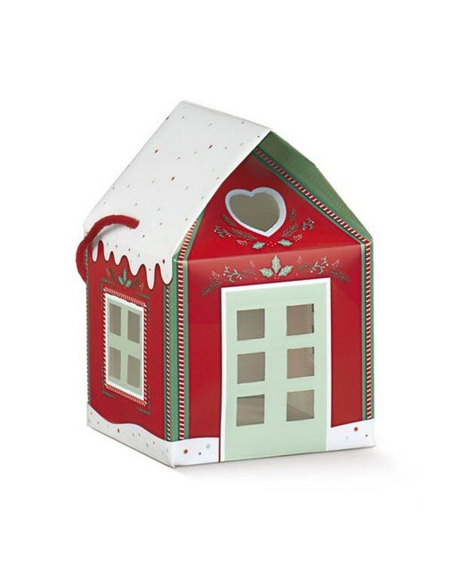 Caixa Formato Casa Padrão Natal Cartune 1