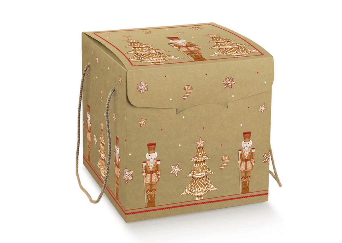 Caixa secreta de Natal com cordões 210 x 210 x 210 Mm Ginger Bre 1 Pc 1