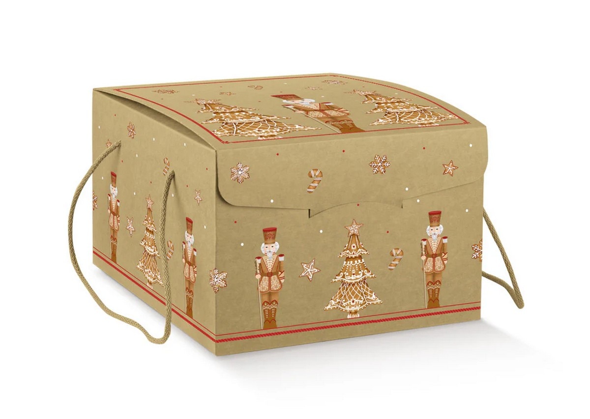 Caixa secreta de Natal com cordões 245 x 245 x 180 Mm Ginger Bre 1 Pc 1