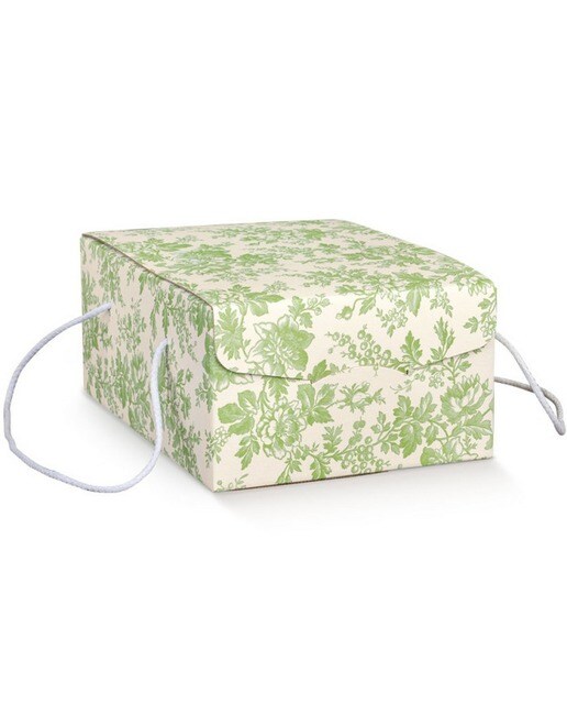 Caixa de oferta secreta com cordões  33.5X23.5X14 Toile de Jouy Verdino 1