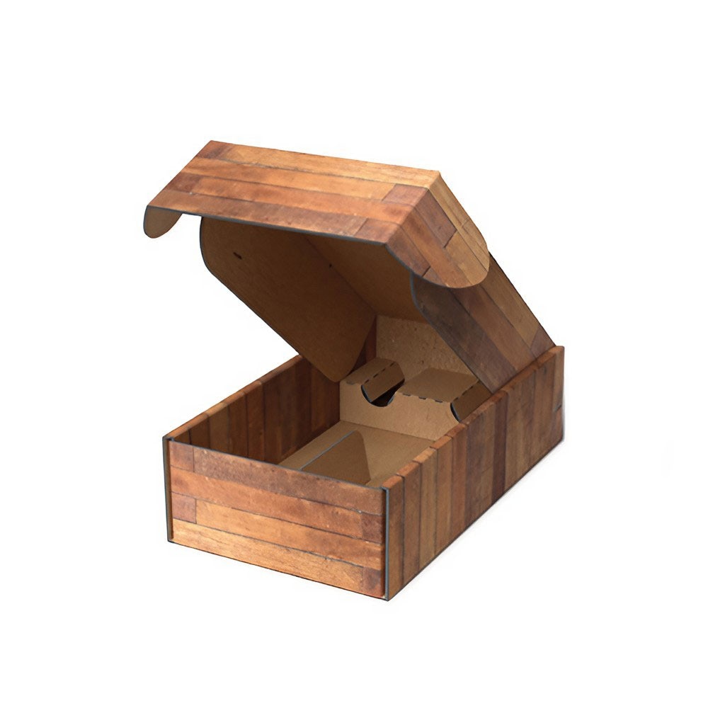 Caixa de Cartão para 2 Garrafas Teak - 20x33,5x9cm 1