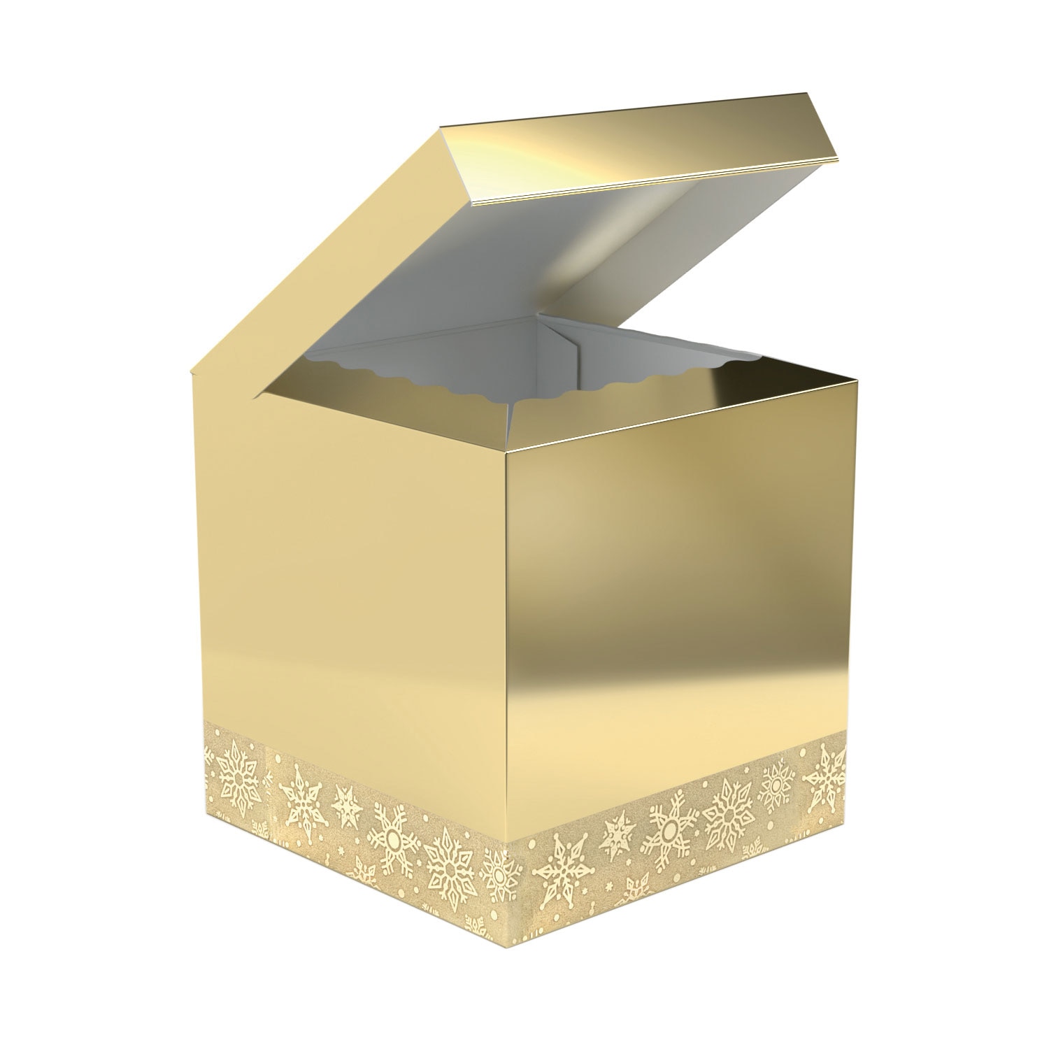 Caixa de Cartão Cabaz Oro Glitter - 33x33x33cm 1