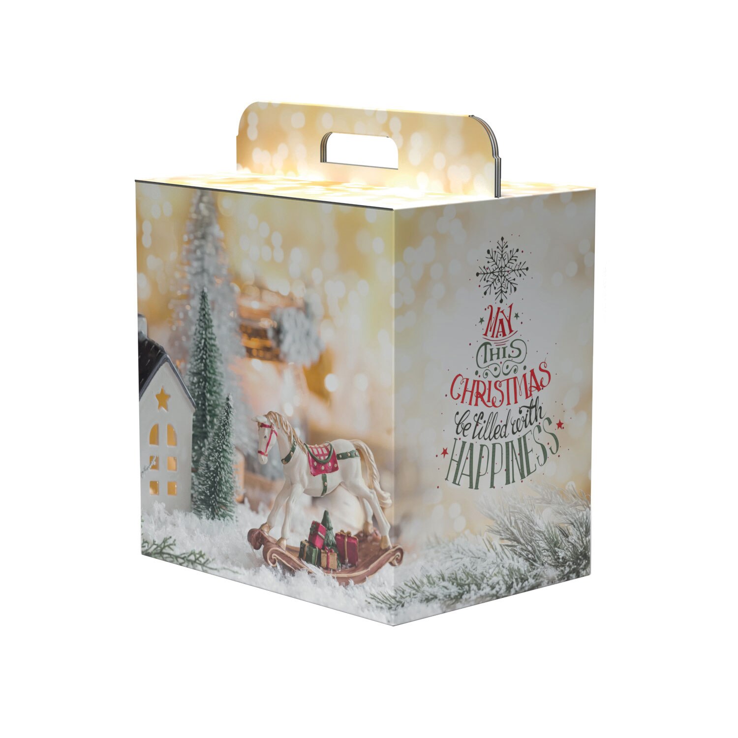 Imagem 0 de Caixa de Cartão Cabaz Magic Carousel com Pega - 33x24x34cm