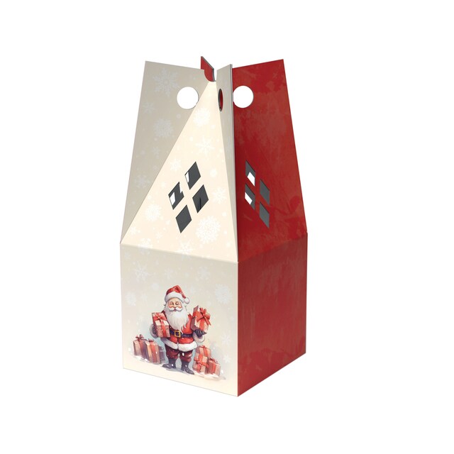Imagem 0 de Caixa de Cartão Cabaz Santa Claus - 22x22x50cm