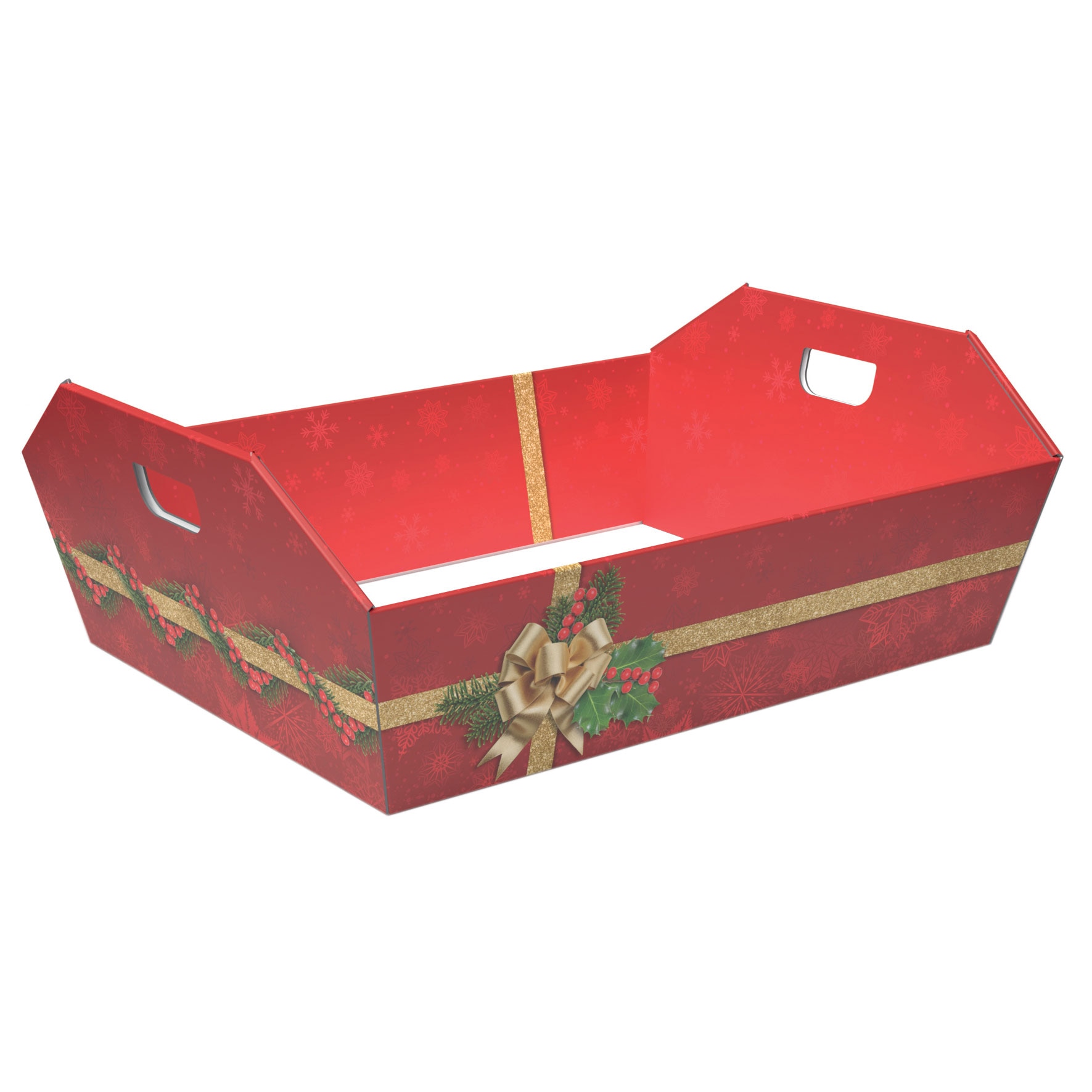 Imagem 0 de Cabaz em Cartão Holly Jolly com Pega - 43x32x12cm