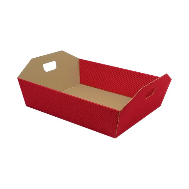 Imagem 0 de Cabaz em Cartão Cannete Rosso com Pega - 34x29x10cm