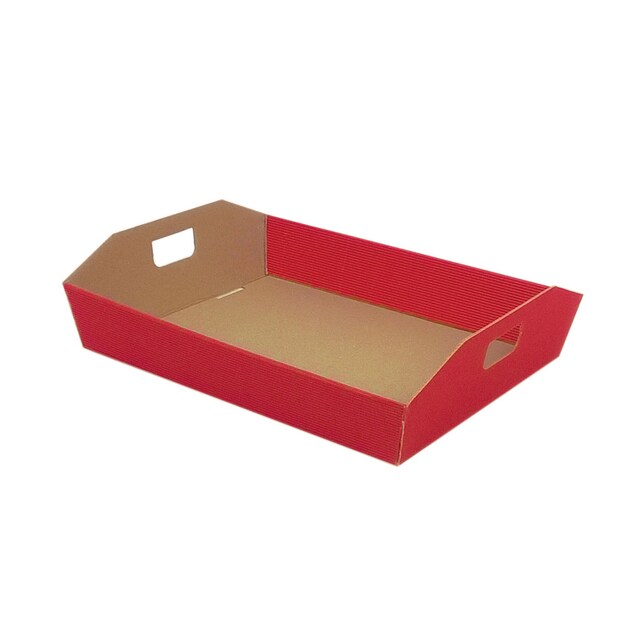 Imagem 0 de Cabaz em Cartão Cannete Rosso com Pega - 31x24,5x6cm