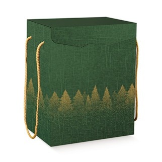 Imagem 0 de Caixa multiusos em Cartão, Impressão Verde e Dourado e Cordões Laterais