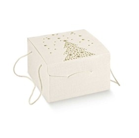 Imagem 0 de Caixa com padrão Natal e cordões laterais