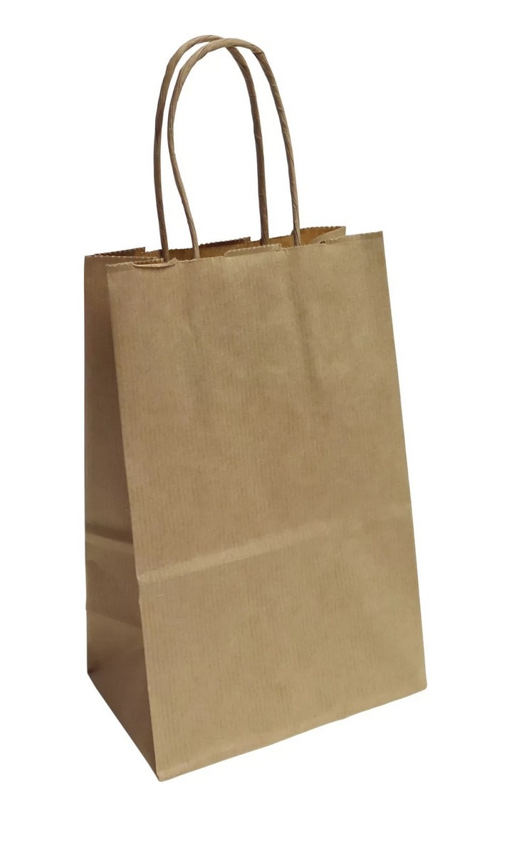 Saco de Papel Asa Torcida 36 Kraft Castanho 1