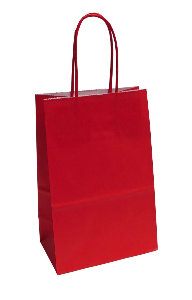 Saco de Papel Asa Torcida 59 Vermelho 14×8,5×21,5cm Vermelho-1