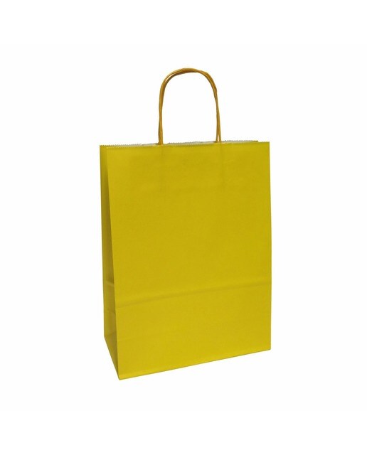 Saco de Papel Asa Torcida 137 Amarelo 22x10x29cm 1