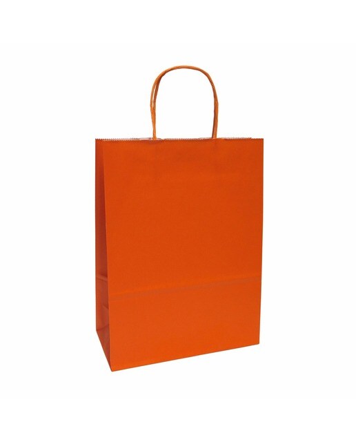 Imagem 0 de Saco de Papel Asa Torcida 138 Laranja 22x10x29cm