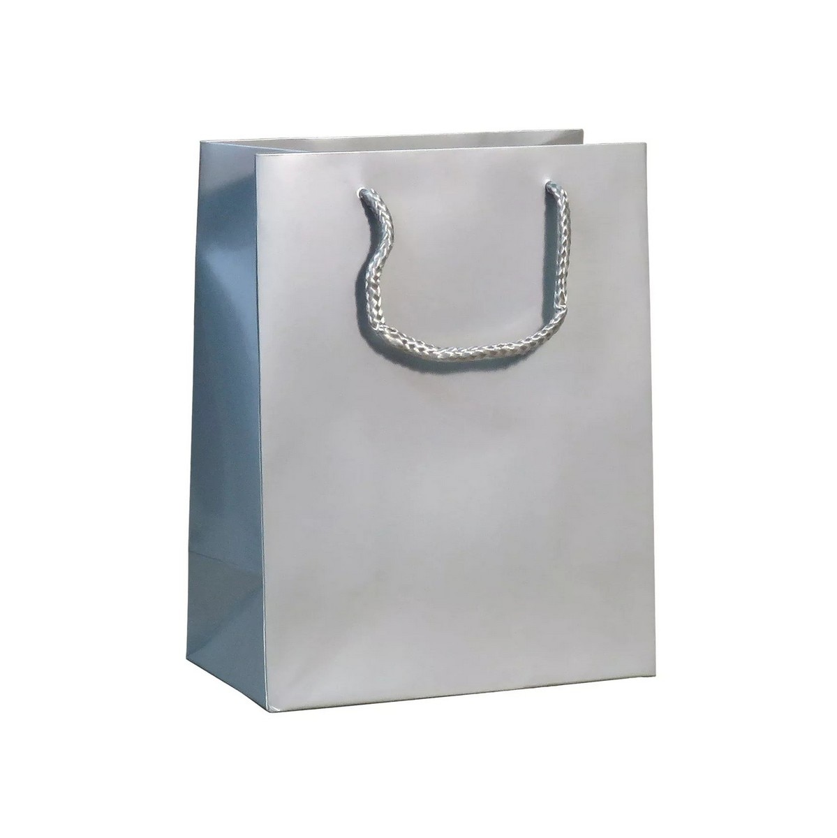 Saco de Papel Asa Cordao Lux 210g Prata 18x10x23cm 1