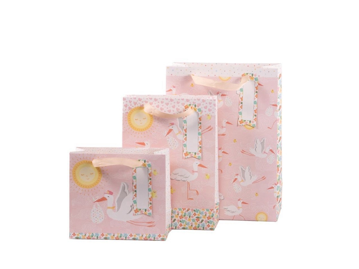 Imagem 0 de Saco de Oferta Bébé Cegonha Rosa