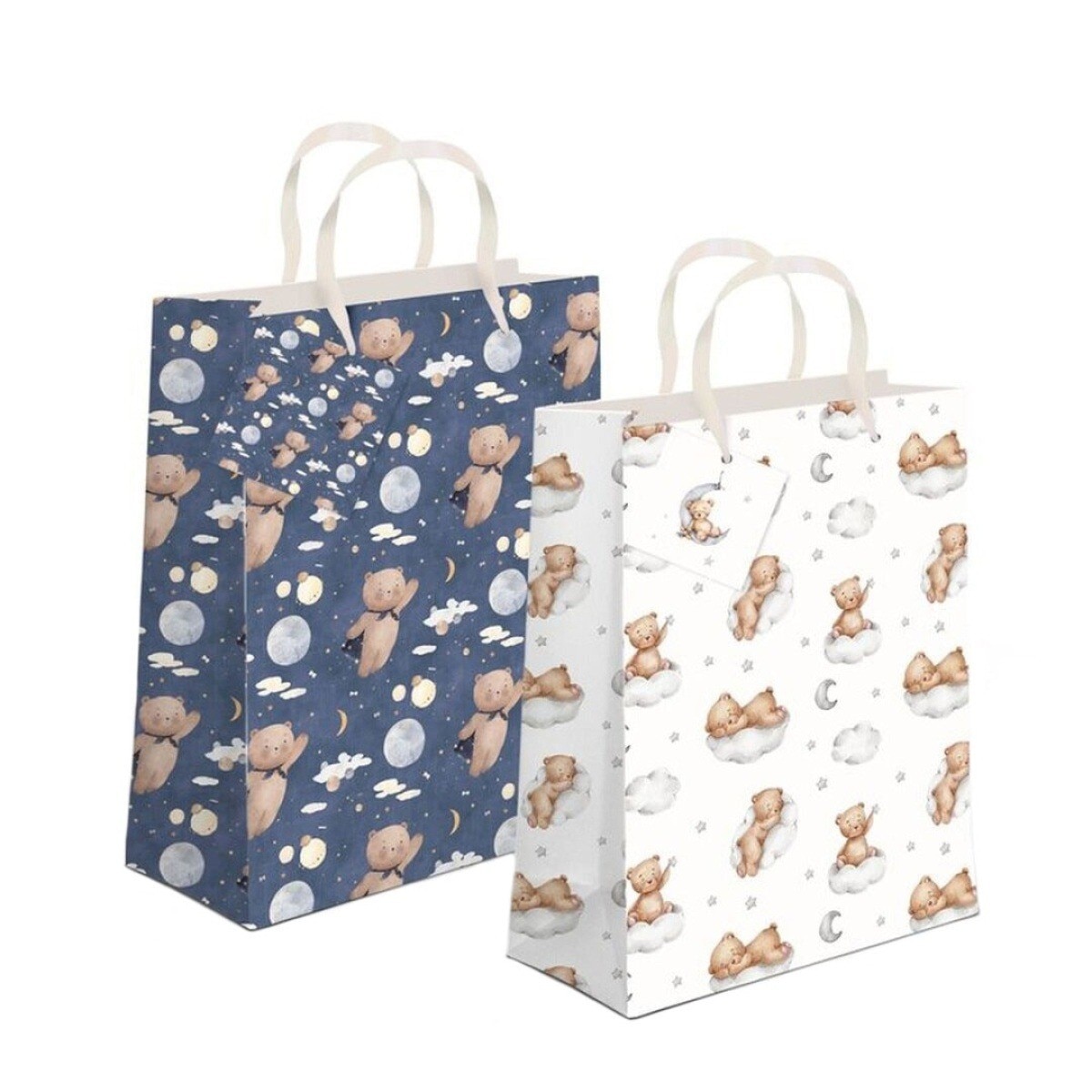 Imagem 0 de Saco de papel asa tecido d'casa ursitos 26x32x10cm - Artigo Sortido. Envio realizado de forma aleatória