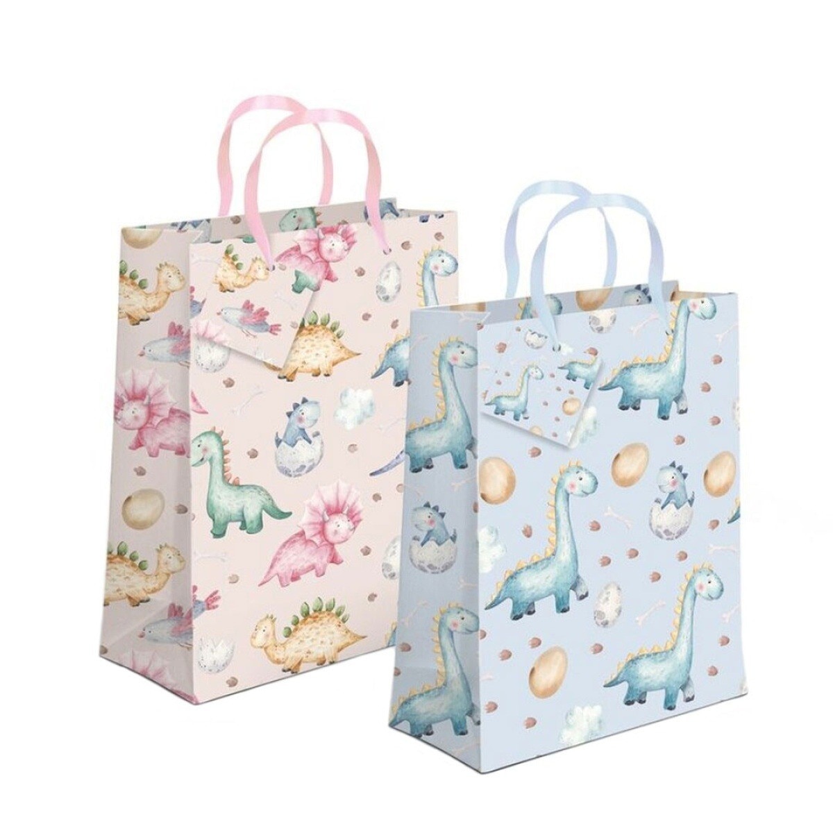 Imagem 0 de Saco de papel asa tecido d'casa dinos 26x32x10cm - Artigo Sortido. Envio realizado de forma aleatória