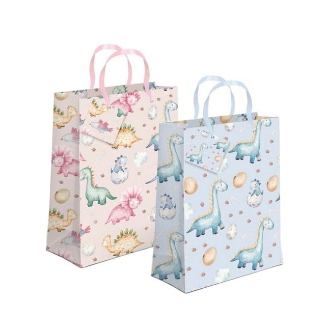 Imagem 0 de Saco de papel asa tecido d'casa dinos 18x23x10cm sortido