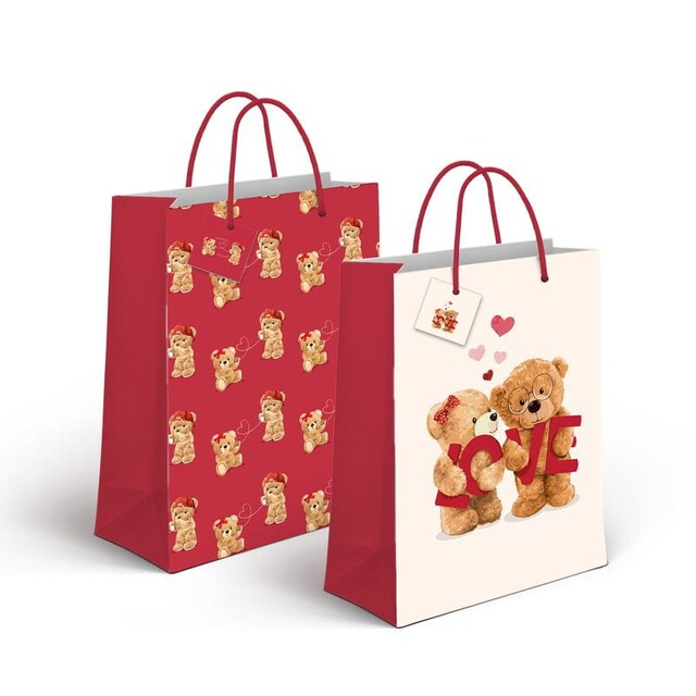 Imagem 0 de Saco de Papel com Asa de Cordão, Amor 18x10x23 Artigo Sortido, Envio Aleatório