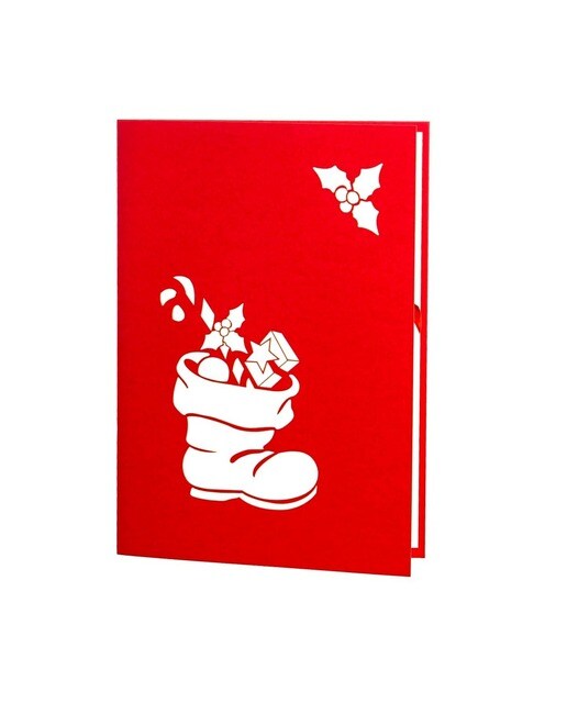 Postal Pop Up - Bota de Natal 1