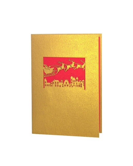 Postal Pop Up - Trenó do Pai Natal 1