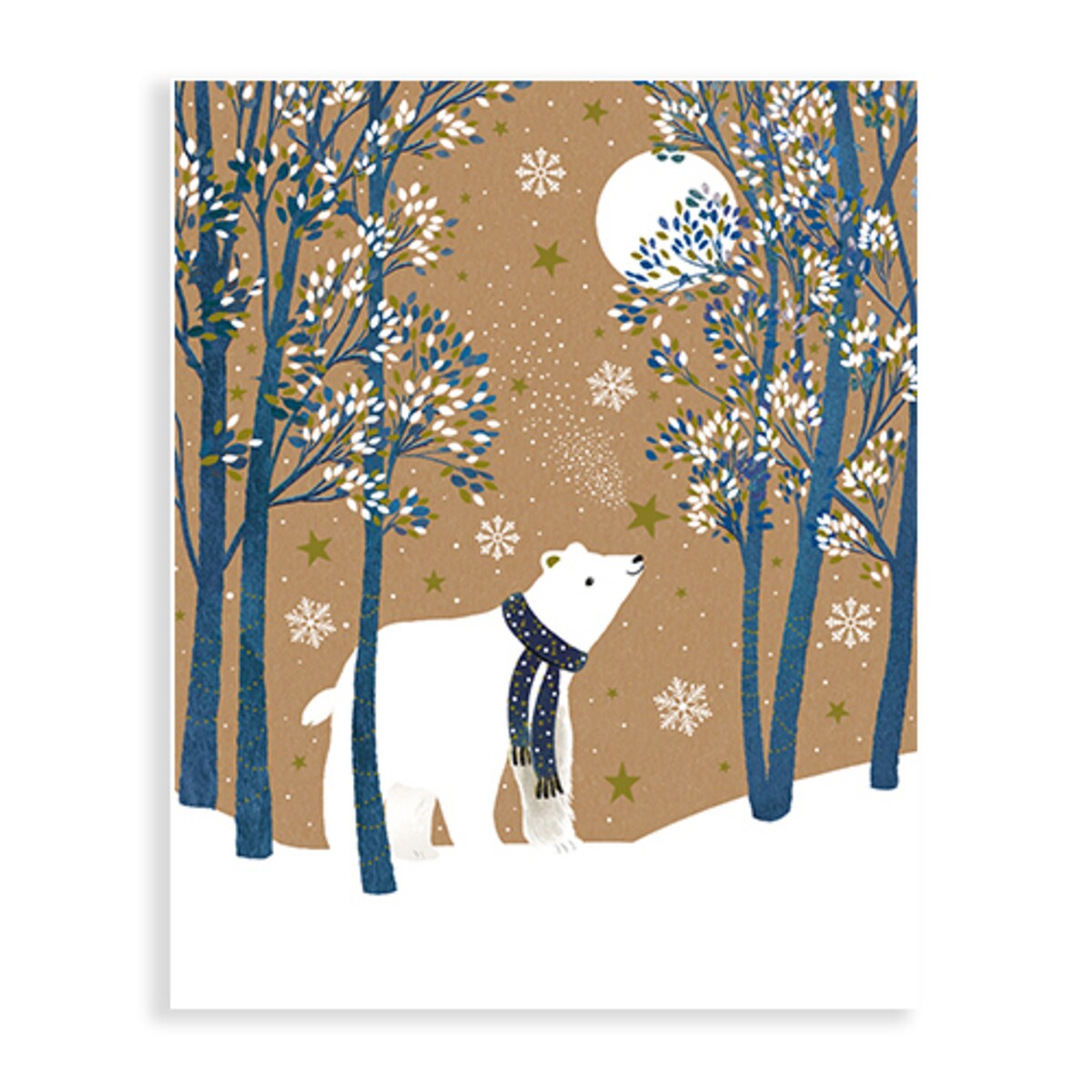 Postal Pictura Kraft Work - Urso na Floresta 1