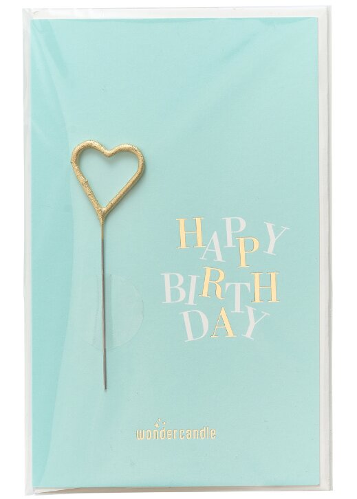 Imagem 0 de Vela Sparkle com Postal Feliz Aniversário azul