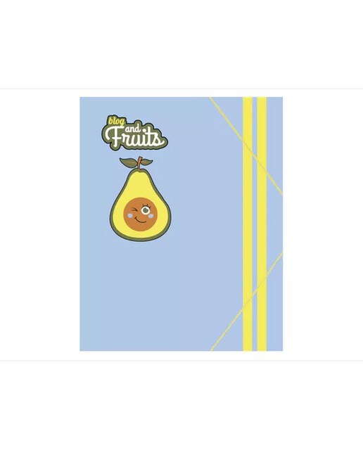 Imagem 0 de Capa de elásticos cartolina Blog Fruits c/ 3 abas