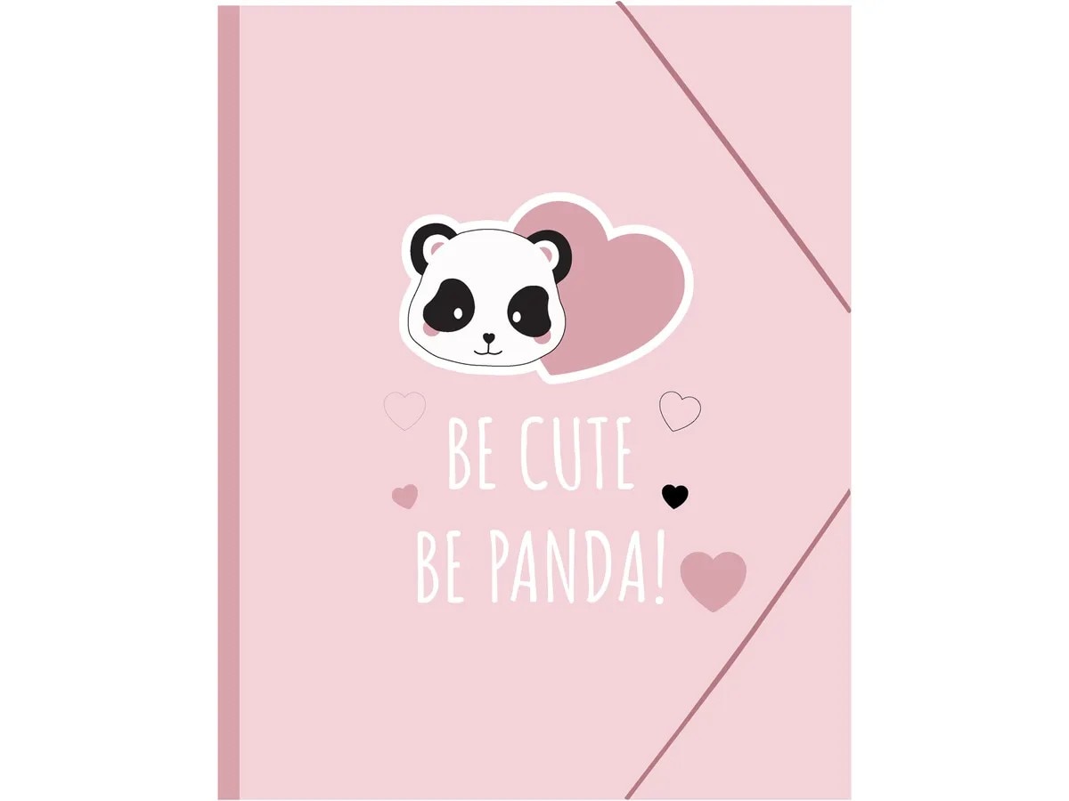 Imagem 0 de Capa de Elásticos em Cartolina C/ 3 Abas A4 B'LOG CUTE PANDA