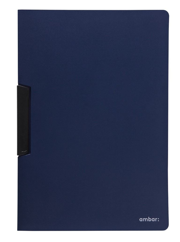 Classificador Clip Lateral Ambar Polipro Azul 1