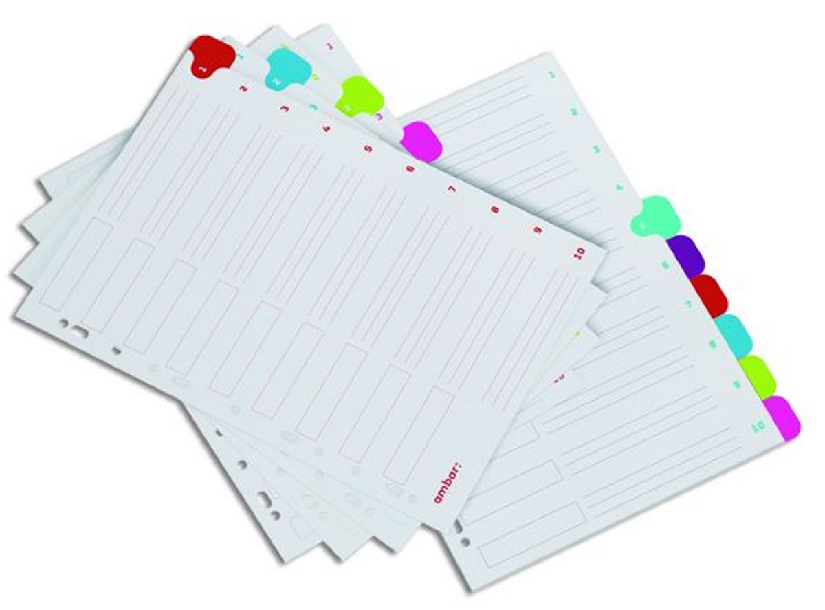 Separador A4 10 Divisões Ambar School 1
